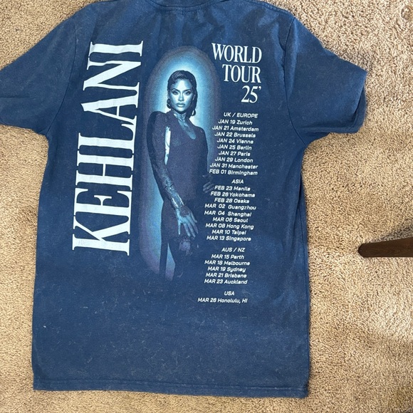 Kehlani World Tour Blue Graphic T-Shirt - Picture 2 of 5